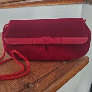 Red velvet small handbag or crossbody purse 💓